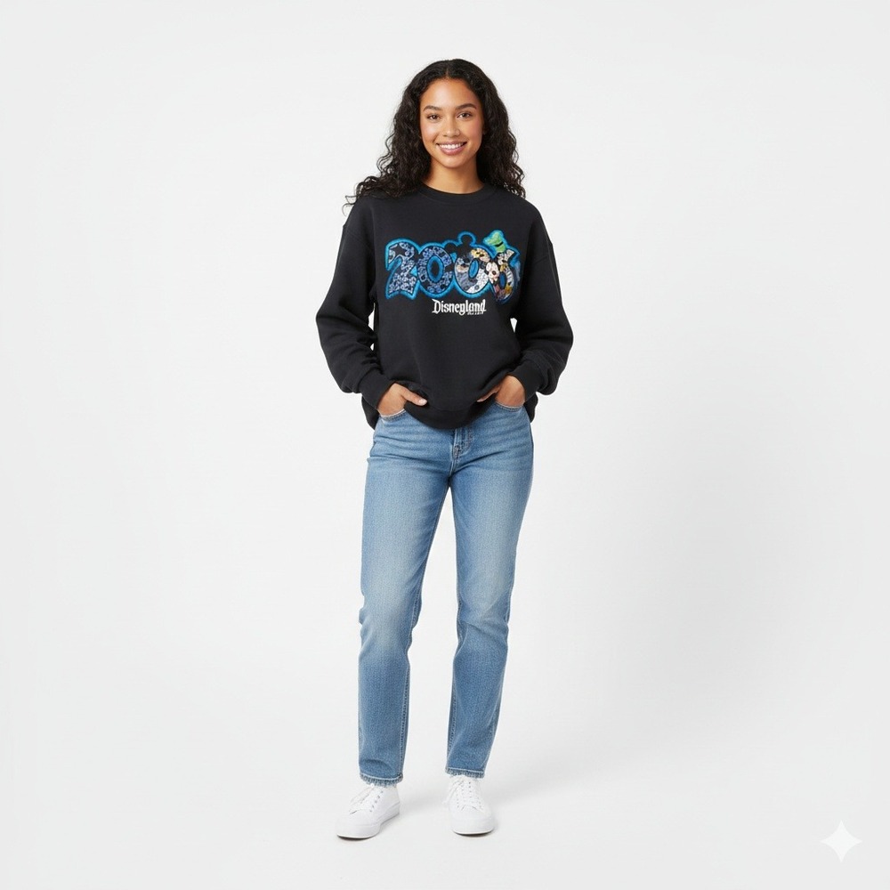 Disneyland Resort Sweatshirt Womens L Mickey Minnie Goofy Pluto Donald Vintage